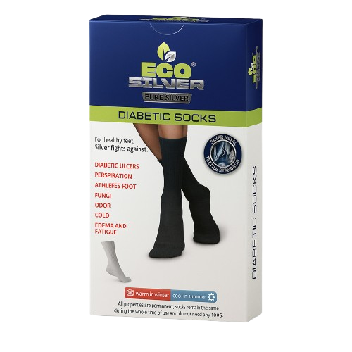 Eco Silver Diabetic Socks Silver Technology